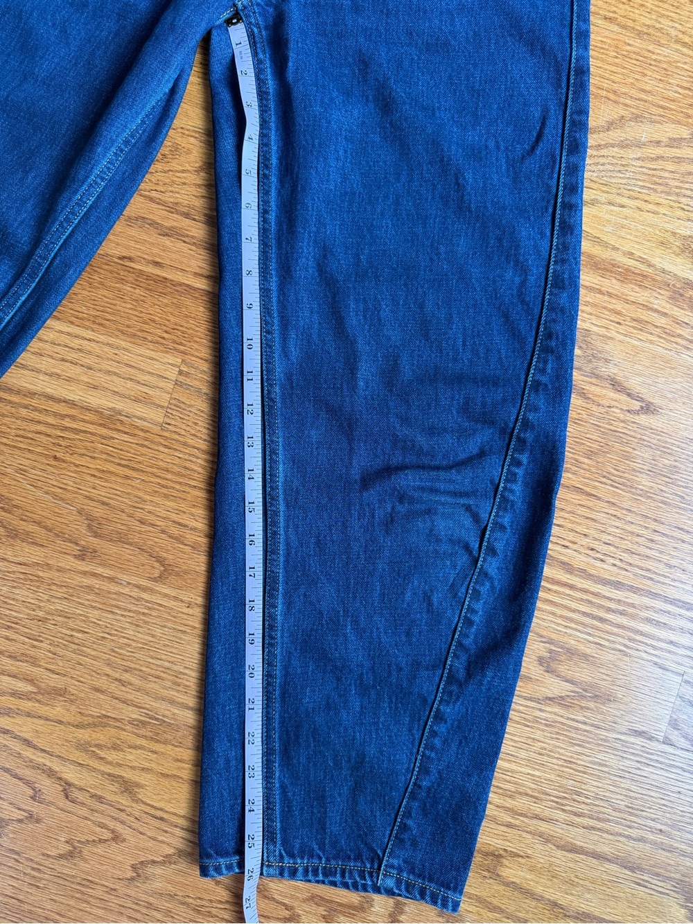 GAP High Rise Barrel Jeans Dark Rinse - Picture 7 of 9